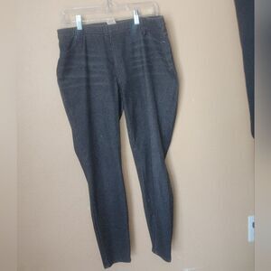 Faded Glory Black Gray Jeggings Pants Leggings XL 16-18
